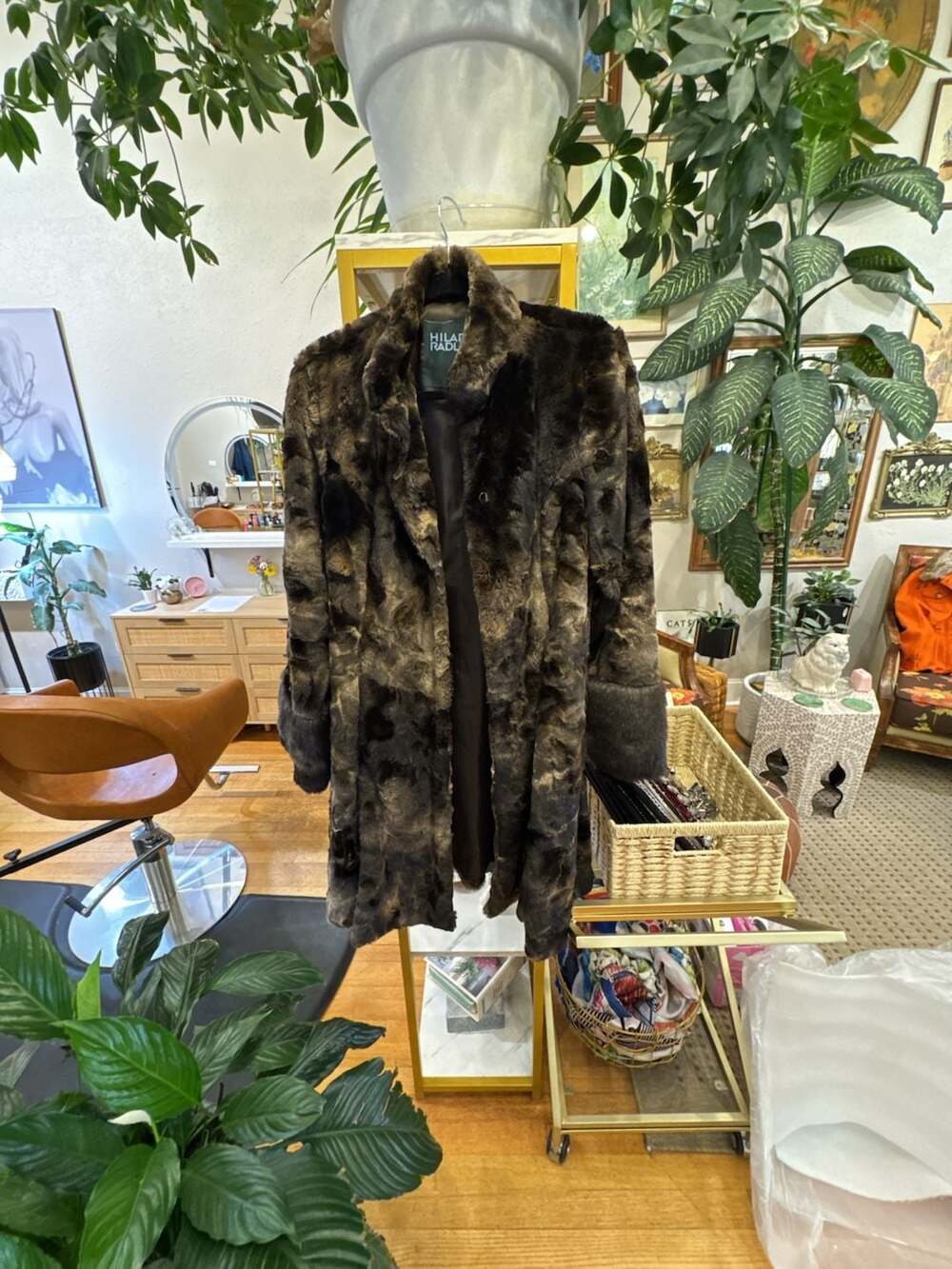 Size Small Hilary Radley Faux Fur Coat Brown
